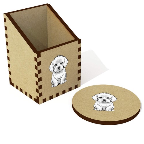 Maltese dog desk - 'maltese,